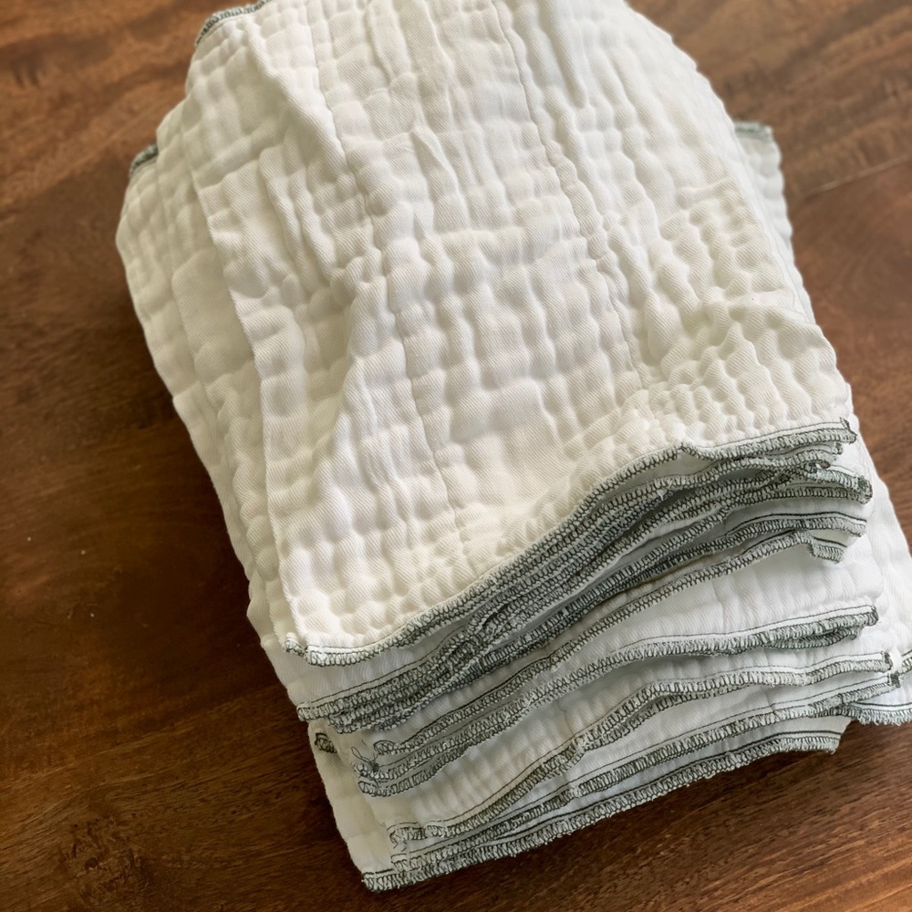 Trifold Organic Cloth Diaper Inserts (24)